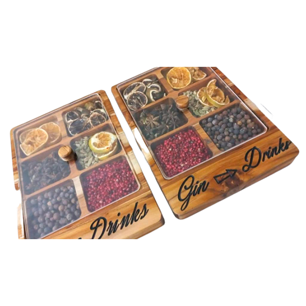 Organização sofisticada na sua cozinha com a Caixa de Temperos Ma Art CNC: funcionalidade e design elegante em harmonia.